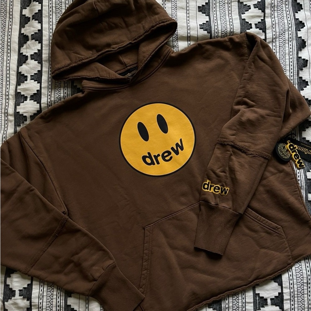 Drew House x Justin Bieber Mascot Deconstructed Brown Hoodie